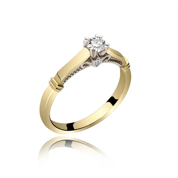 Pierścionek Złoty Z Brylantami 0,22ct RSTB031