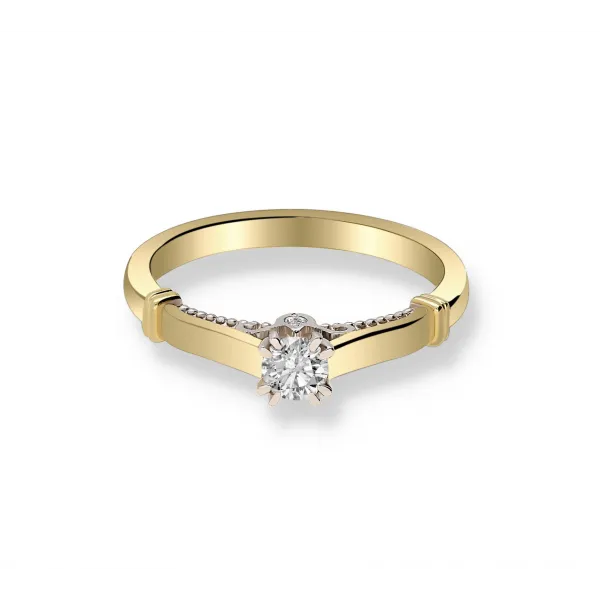 Pierścionek Złoty Z Brylantami 0,22ct RSTB031