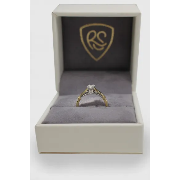 Pierścionek Złoty Z Brylantami 0,22ct RSTB031