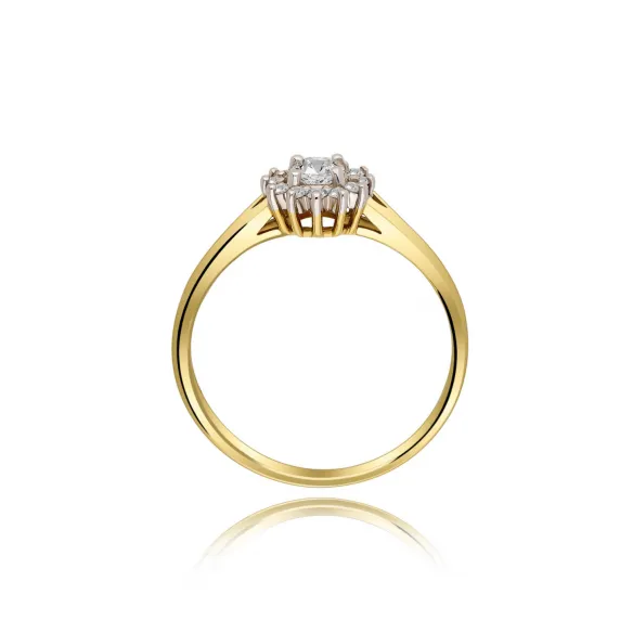 Pierścionek Złoty Z Brylantami 0,32ct RS0315