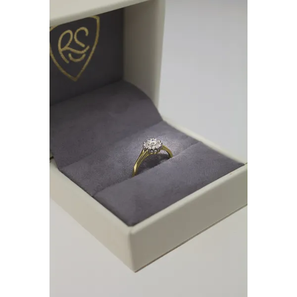 Pierścionek Złoty Z Brylantami 0,32ct RS0315