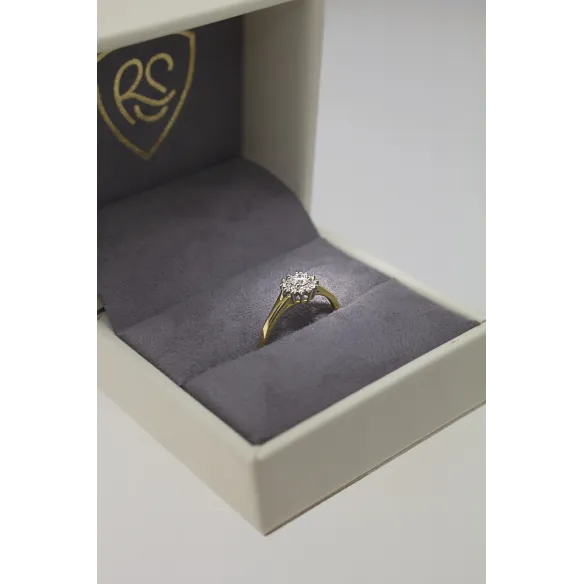 Pierścionek Złoty Z Brylantami 0,32ct RS0315