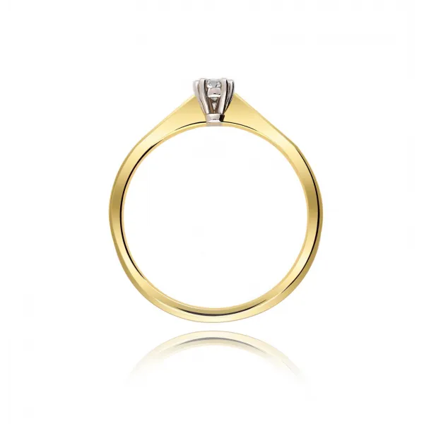 Złoty Pierścionek Z Brylantem 0,15ct RS0408