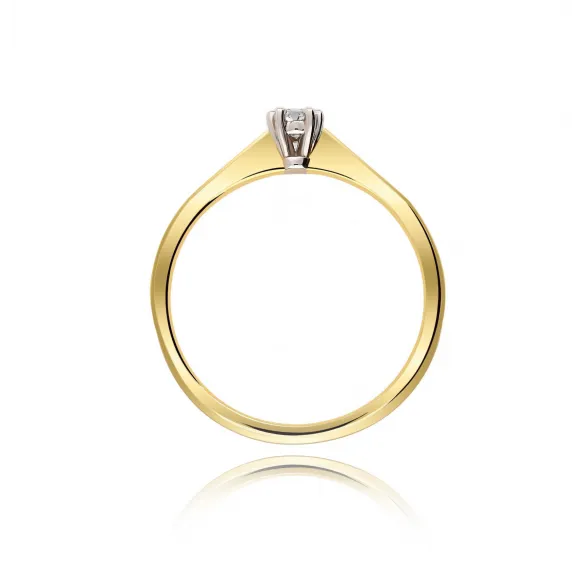 Złoty Pierścionek Z Brylantem 0,15ct RS0408