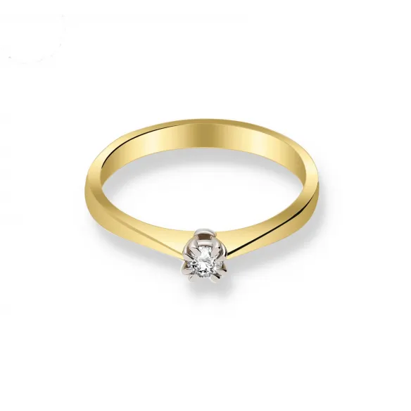 Złoty Pierścionek Z Brylantem 0,15ct RS0408