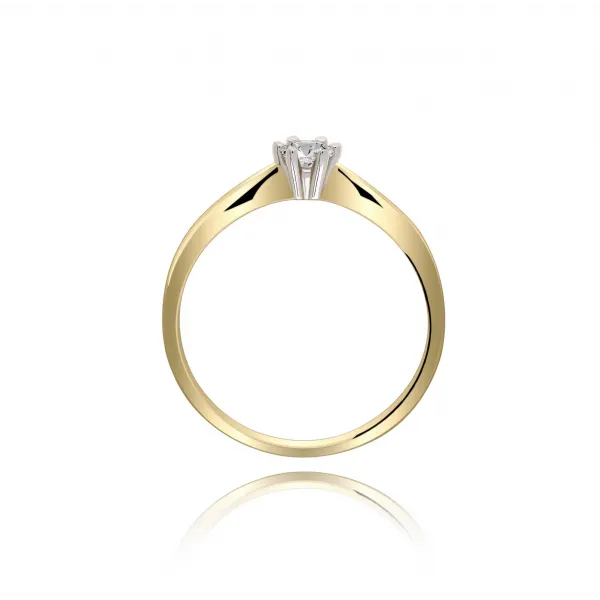 Złoty Pierścionek Z Brylantem 0,20ct RS0435