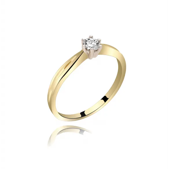 Złoty Pierścionek Z Brylantem 0,20ct RS0435