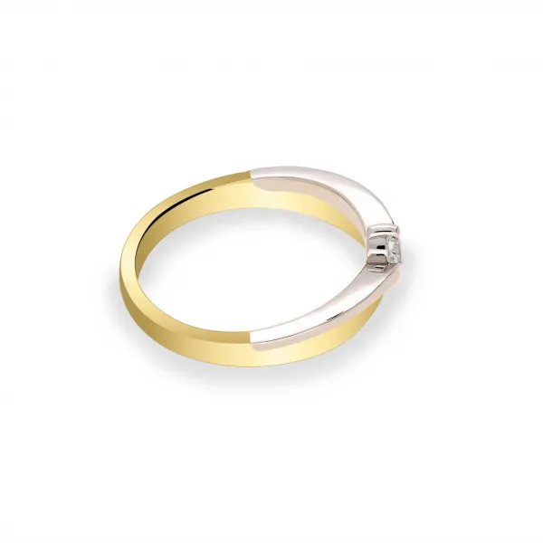 Złoty Pierścionek Z Brylantem 0,10ct RS0009