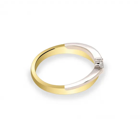 Złoty Pierścionek Z Brylantem 0,10ct RS0009