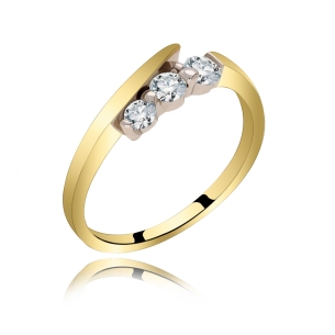 Złoty Pierścionek Z Brylantami 0,19ct RS0199