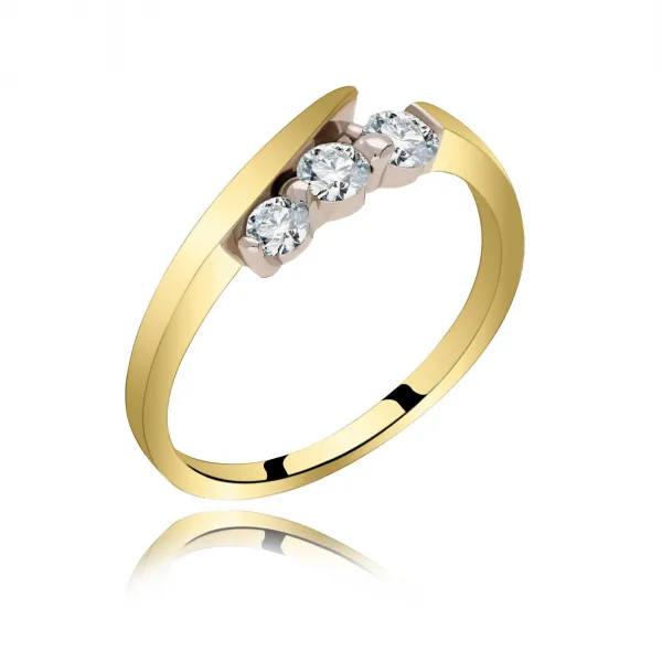 Złoty Pierścionek Z Brylantami 0,19ct RS0199