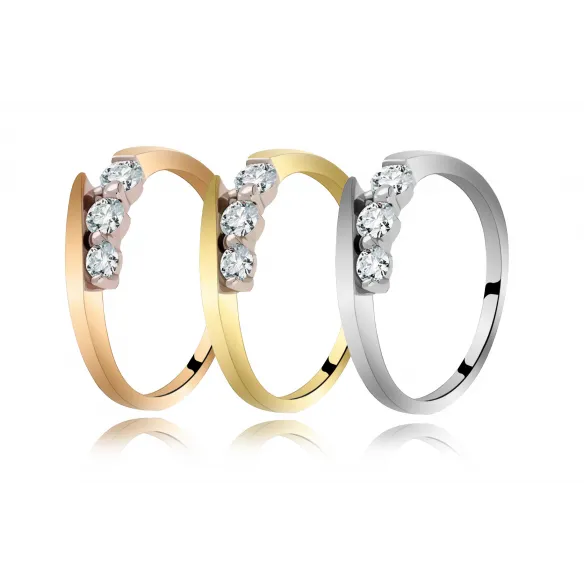 Złoty Pierścionek Z Brylantami 0,19ct RS0199