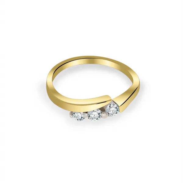 Złoty Pierścionek Z Brylantami 0,19ct RS0199