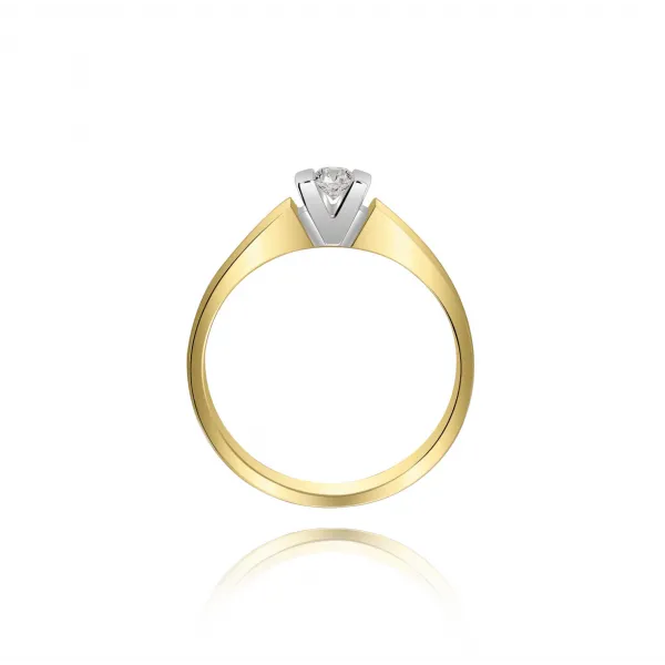 Pierścionek Złoty Z Brylantem 0,10ct RS0198