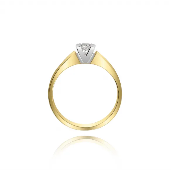 Pierścionek Złoty Z Brylantem 0,10ct RS0198