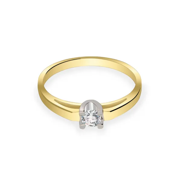 Pierścionek Złoty Z Brylantem 0,20ct RS0277