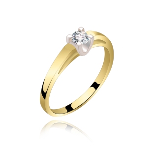 Pierścionek Złoty Z Brylantem 0,20ct RS0277