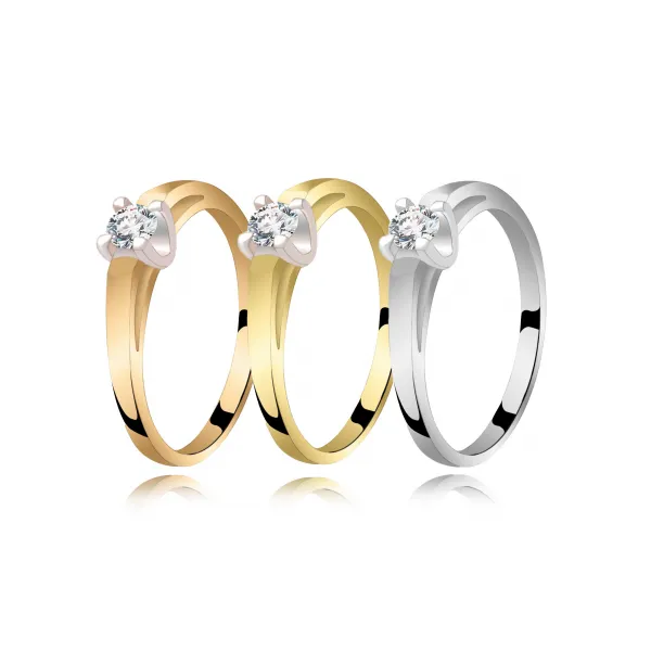 Pierścionek Złoty Z Brylantem 0,20ct RS0277