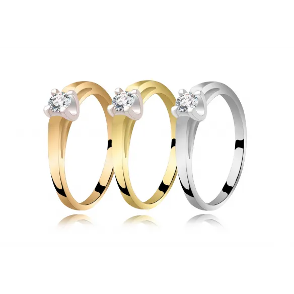 Pierścionek Złoty Z Brylantem 0,20ct RS0277