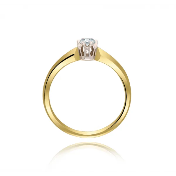 Pierścionek Złoty Z Brylantem 0,15ct RS0488