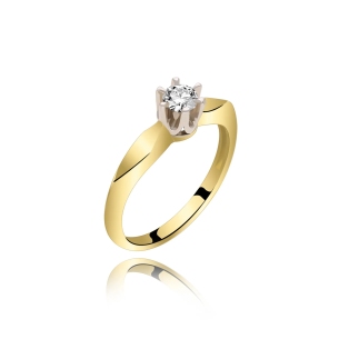 Pierścionek Złoty Z Brylantem 0,30ct RS0055