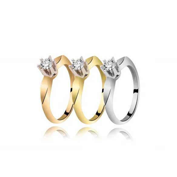 Pierścionek Złoty Z Brylantem 0,30ct RS0055