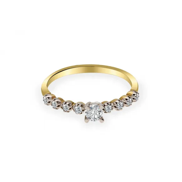 Pierścionek Złoty Z Brylantami 0,27ct RS0308