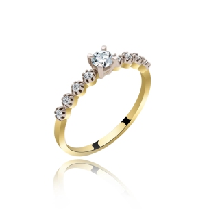 Pierścionek Złoty Z Brylantami 0,27ct RS0308