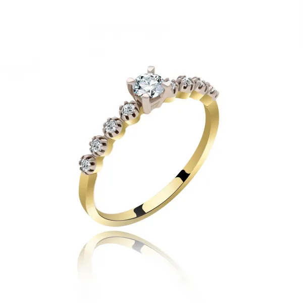 Pierścionek Złoty Z Brylantami 0,27ct RS0308