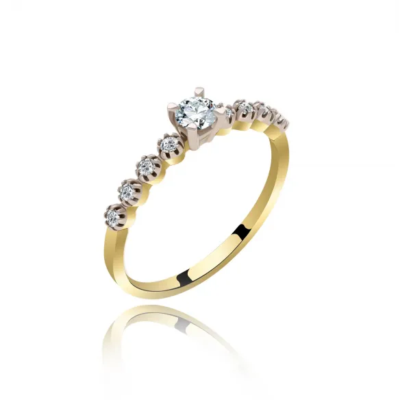 Pierścionek Złoty Z Brylantami 0,27ct RS0308