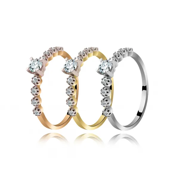 Pierścionek Złoty Z Brylantami 0,27ct RS0308