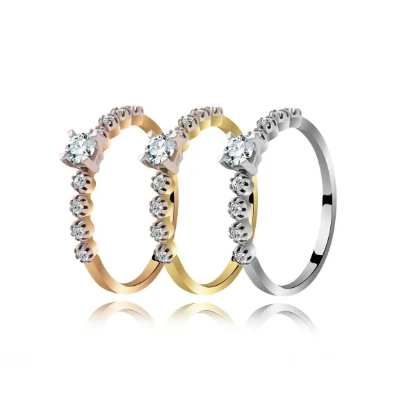 Pierścionek Złoty Z Brylantami 0,27ct RS0308