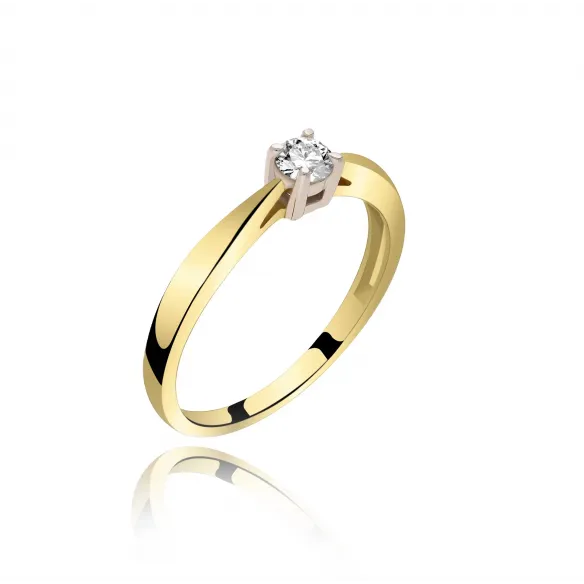 Pierścionek Złoty Z Brylantem 0,15ct RS0140