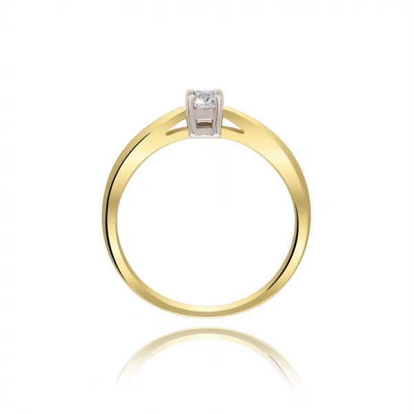 Pierścionek Złoty Z Brylantem 0,15ct RS0140