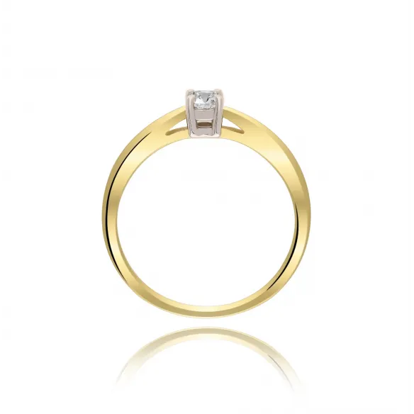 Pierścionek Złoty Z Brylantem 0,15ct RS0140