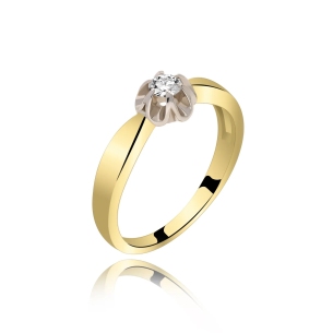 Pierścionek Złoty Z Brylantem 0,15ct RS0180