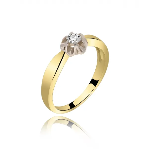 Pierścionek Złoty Z Brylantem 0,15ct RS0180
