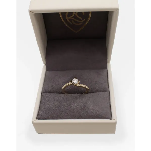 Złoty Pierścionek Z Brylantami 0,49ct RSM0004
