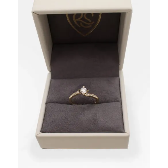 Złoty Pierścionek Z Brylantami 0,49ct RSM0004
