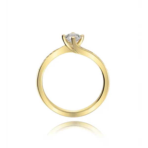 Złoty Pierścionek Z Brylantami 0,49ct RSM0004