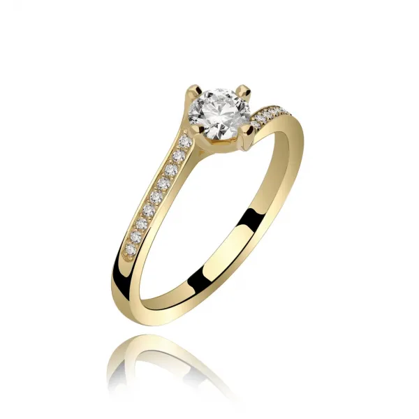 Złoty Pierścionek Z Brylantami 0,49ct RSM0004