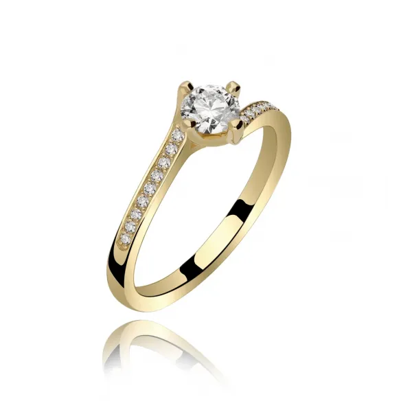 Złoty Pierścionek Z Brylantami 0,49ct RSM0004