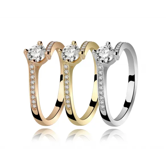 Złoty Pierścionek Z Brylantami 0,49ct RSM0004