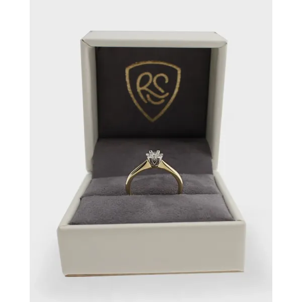 Złoty Pierścionek Z Brylantem 0,30ct RSDI07