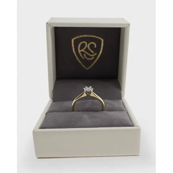 Złoty Pierścionek Z Brylantem 0,30ct RSDI07
