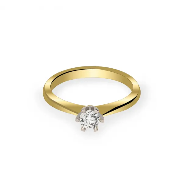 Złoty Pierścionek Z Brylantem 0,30ct RSDI07