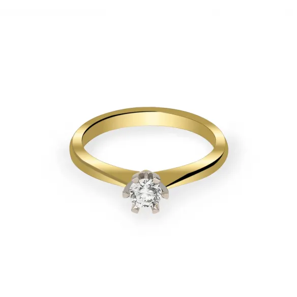 Złoty Pierścionek Z Brylantem 0,30ct RSDI07