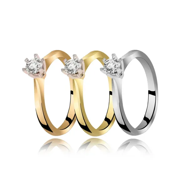 Złoty Pierścionek Z Brylantem 0,30ct RSDI07