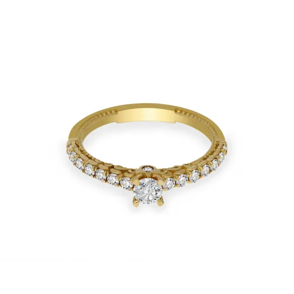 Pierścionek Złoty Z Brylantami 0,51ct RSTB0878