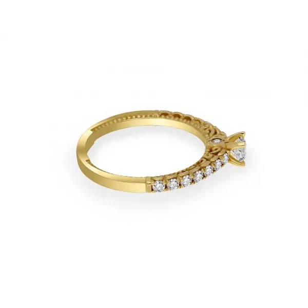 Pierścionek Złoty Z Brylantami 0,51ct RSTB0878